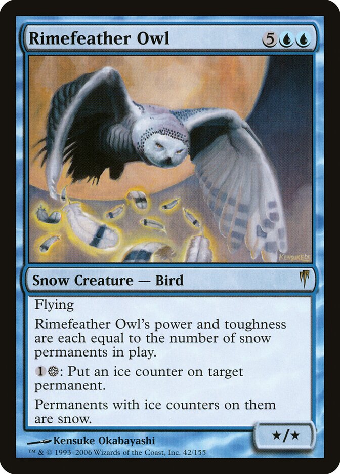 Coruja Pena-Gélida / Rimefeather Owl - Magic: The Gathering - MoxLand