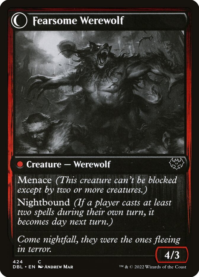 Aldeão Temeroso / Fearful Villager - Magic: The Gathering - MoxLand