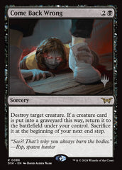 Come Back Wrong - Magic: The Gathering - MoxLand