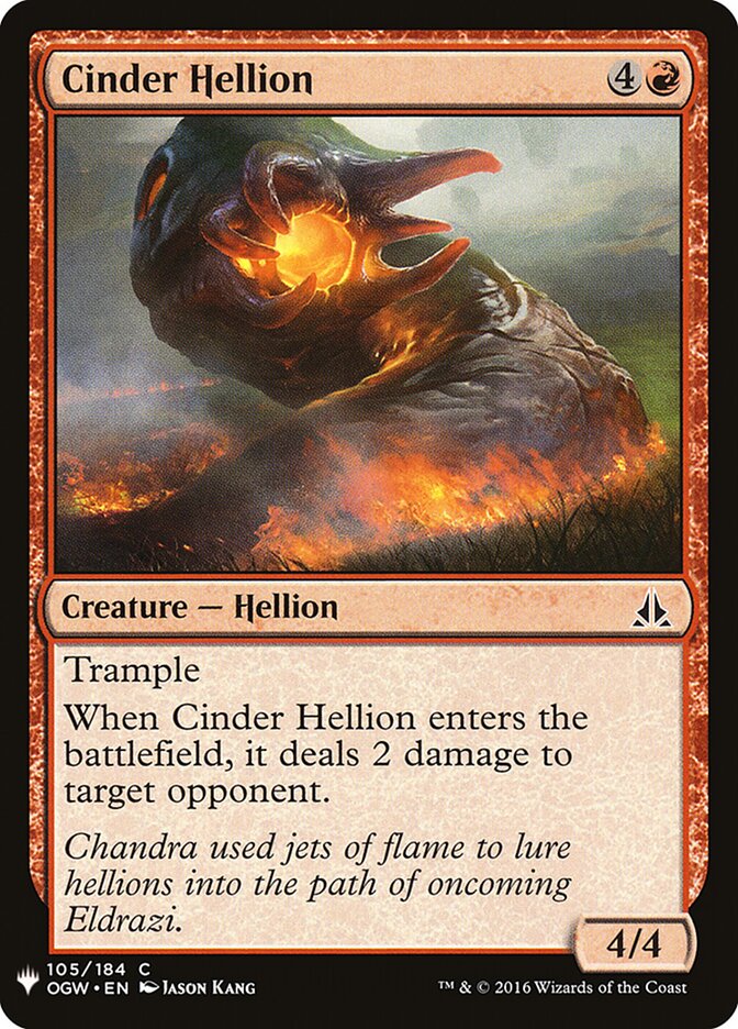 Fera Avernal das Cinzas / Cinder Hellion - Magic: The Gathering - MoxLand
