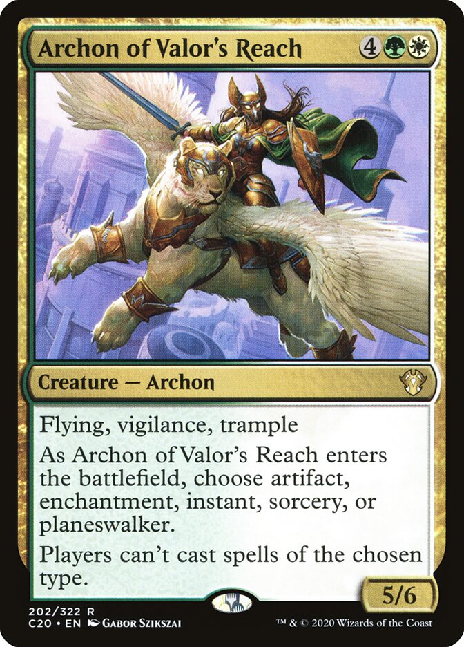Arconte do Coliseu da Bravura / Archon of Valor's Reach - Magic: The Gathering - MoxLand
