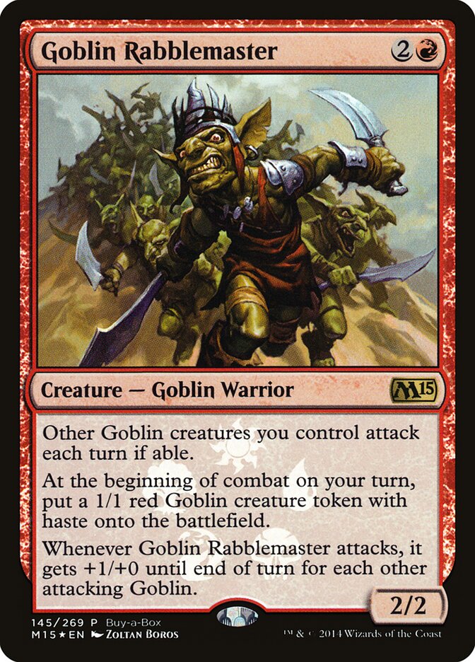 Goblin Líder da Plebe / Goblin Rabblemaster - Magic: The Gathering - MoxLand