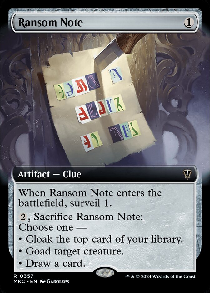Ransom Note - Magic: The Gathering - MoxLand