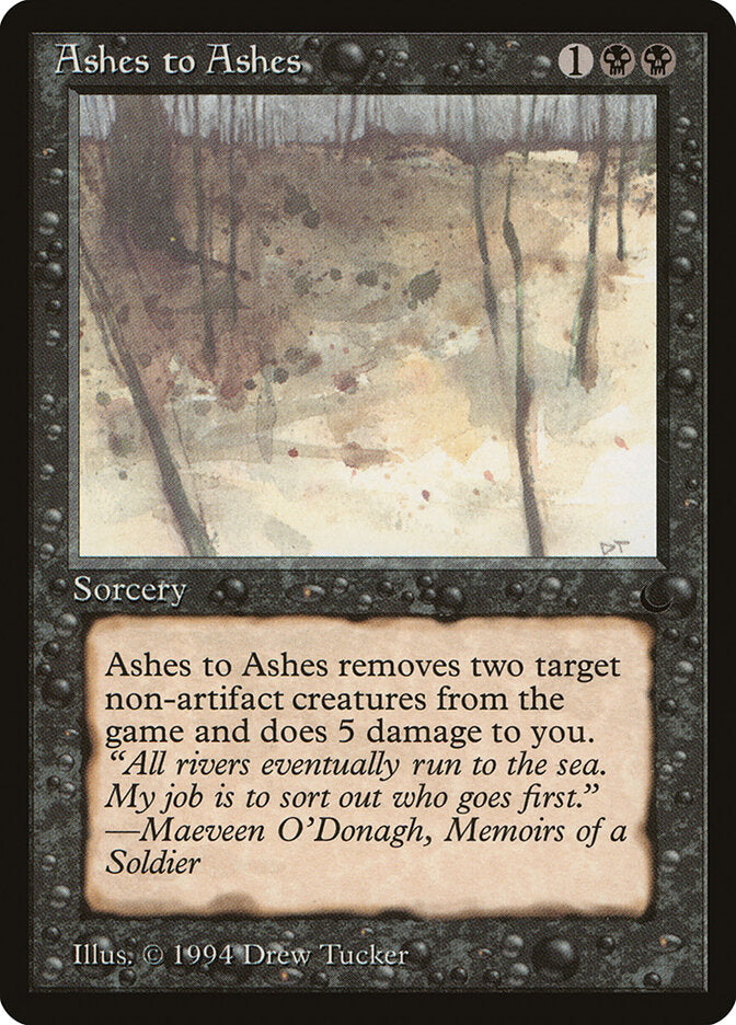 Cinzas às Cinzas / Ashes to Ashes - Magic: The Gathering - MoxLand