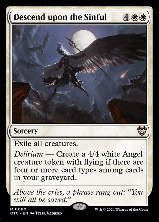 Cair sobre os Pecadores / Descend upon the Sinful - Magic: The Gathering - MoxLand