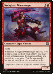 Belicista de Kolaghan / Kolaghan Warmonger - Magic: The Gathering - MoxLand