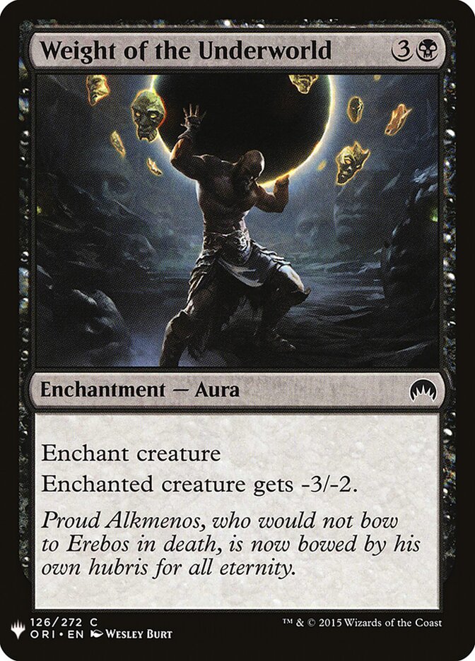 Peso do Submundo / Weight of the Underworld - Magic: The Gathering - MoxLand