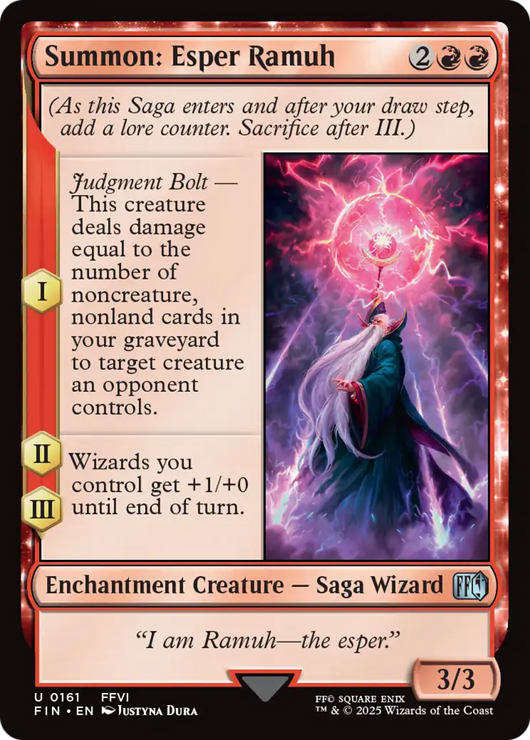 Invocação: Ésper Ramuh / Summon: Esper Ramuh - Magic: The Gathering - MoxLand