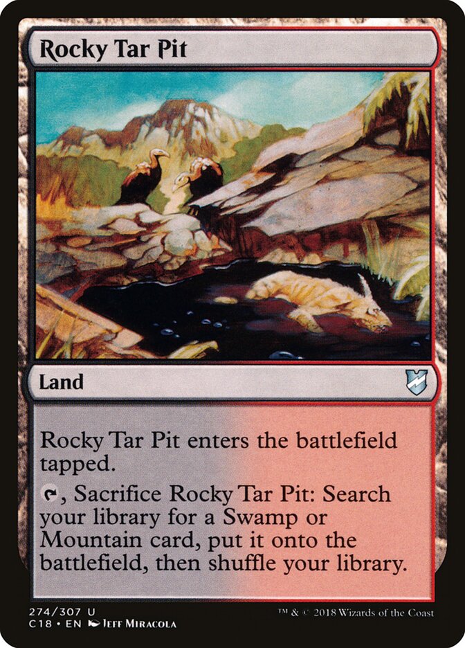 Poço de Piche Rochoso / Rocky Tar Pit - Magic: The Gathering - MoxLand