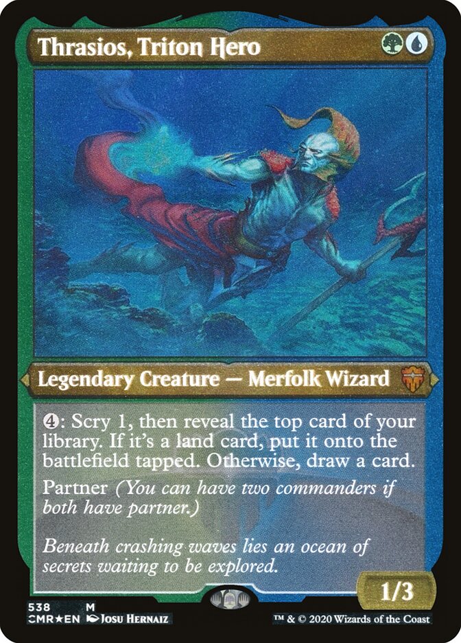 Trásio, Herói Talassido / Thrasios, Triton Hero - Magic: The Gathering - MoxLand