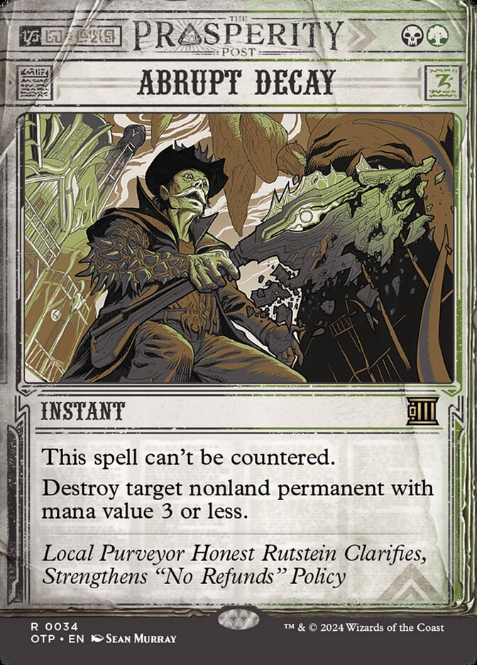 Degeneração Abrupta / Abrupt Decay - Magic: The Gathering - MoxLand