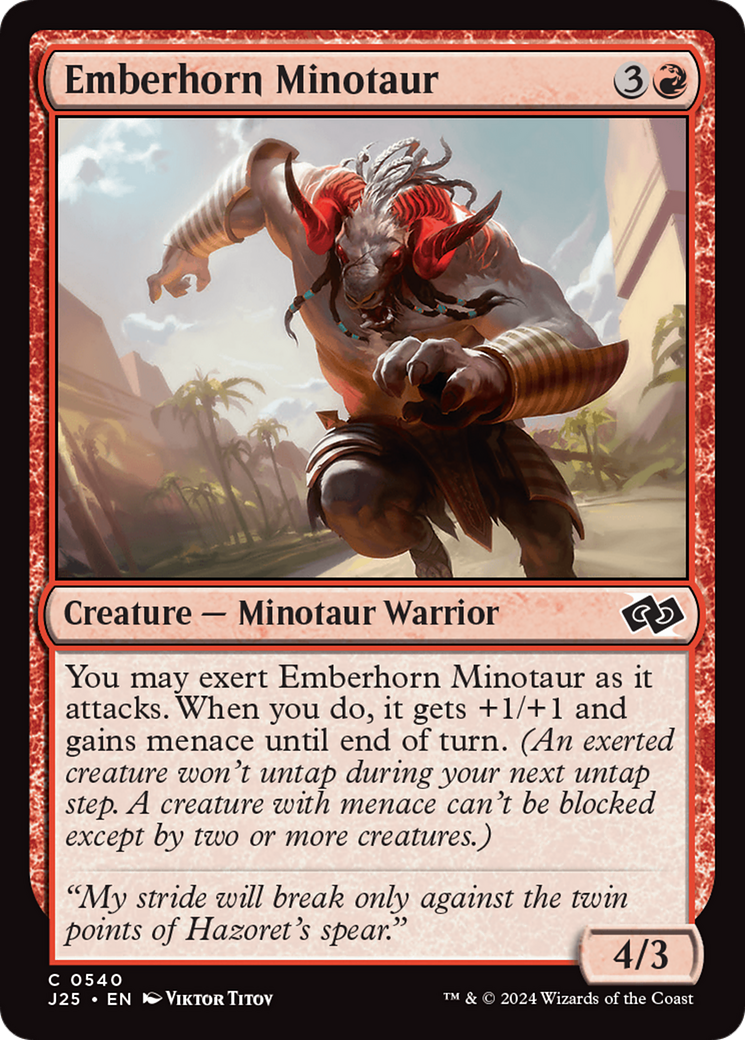 Minotauro Brasocórneo / Emberhorn Minotaur - Magic: The Gathering - MoxLand