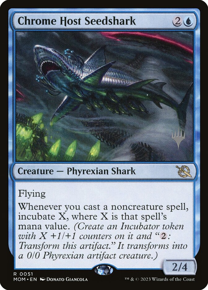 Tubarão-casulo da Hoste de Cromo / Chrome Host Seedshark - Magic: The Gathering - MoxLand