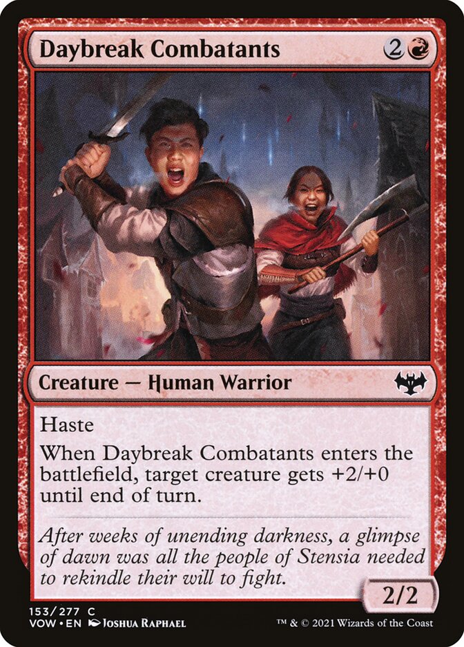 Combatentes do Raiar do Dia / Daybreak Combatants - Magic: The Gathering - MoxLand