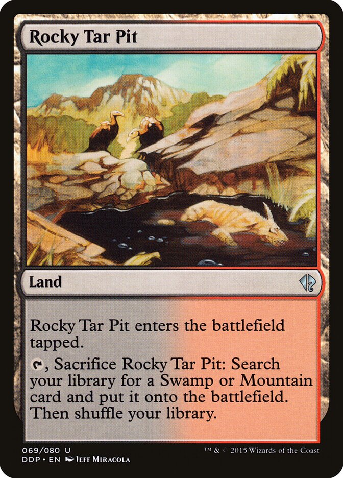 Poço de Piche Rochoso / Rocky Tar Pit - Magic: The Gathering - MoxLand