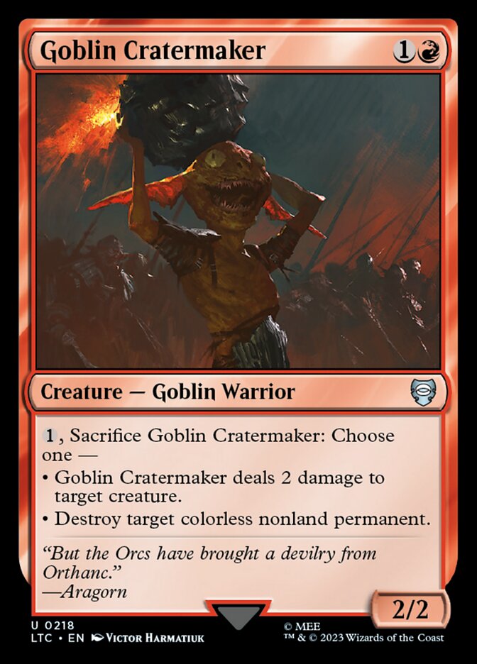 Cratereiro Goblin / Goblin Cratermaker - Magic: The Gathering - MoxLand
