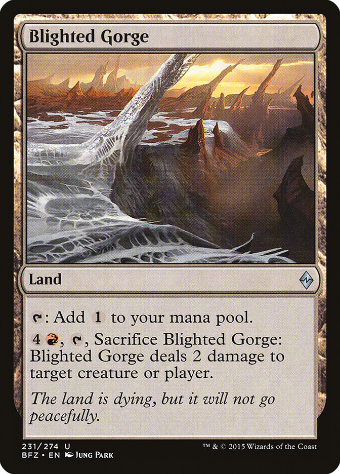 Desfiladeiro Flagelado / Blighted Gorge - Magic: The Gathering - MoxLand