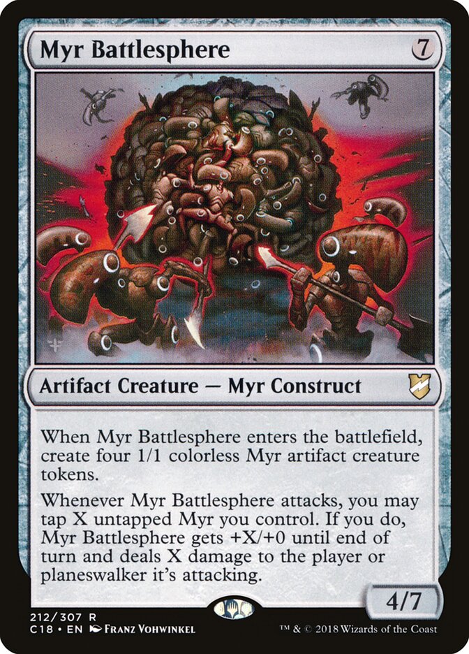 Esfera de Batalha Myr / Myr Battlesphere - Magic: The Gathering - MoxLand