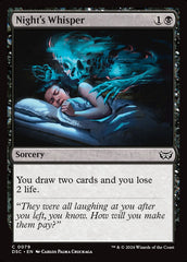 Sussurro da Noite / Night's Whisper - Magic: The Gathering - MoxLand