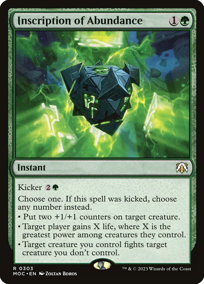 Epígrafe de Abundância / Inscription of Abundance - Magic: The Gathering - MoxLand