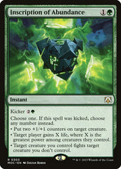 Epígrafe de Abundância / Inscription of Abundance - Magic: The Gathering - MoxLand