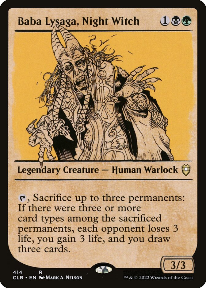 Baba Lysaga, Bruxa da Noite / Baba Lysaga, Night Witch - Magic: The Gathering - MoxLand