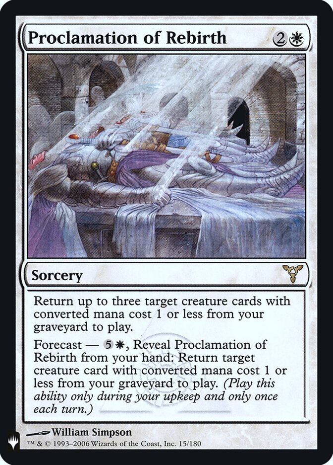 Proclamação de Ressurreição / Proclamation of Rebirth - Magic: The Gathering - MoxLand