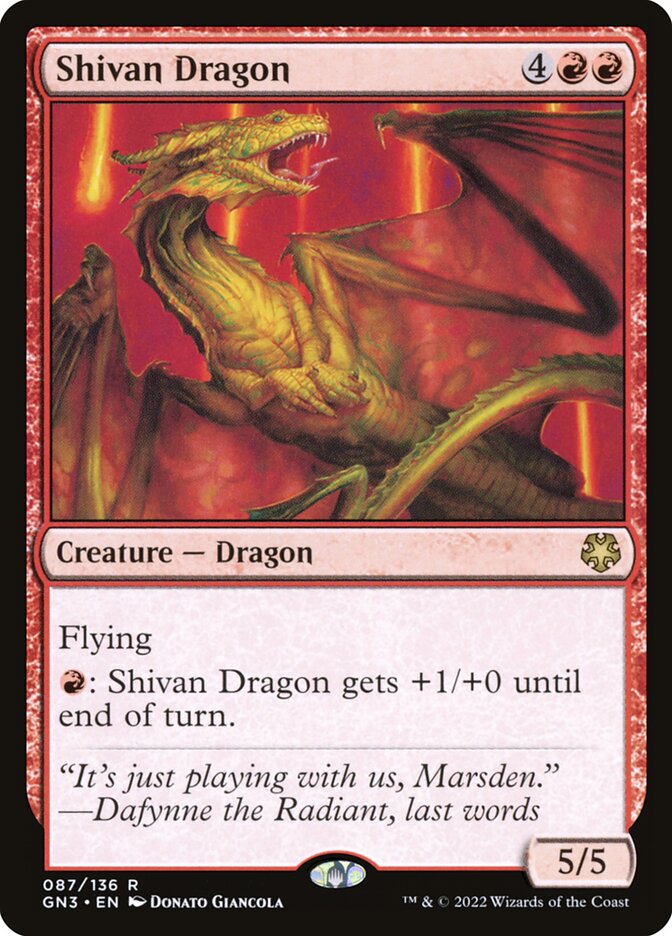 Dragão de Shiv / Shivan Dragon - Magic: The Gathering - MoxLand
