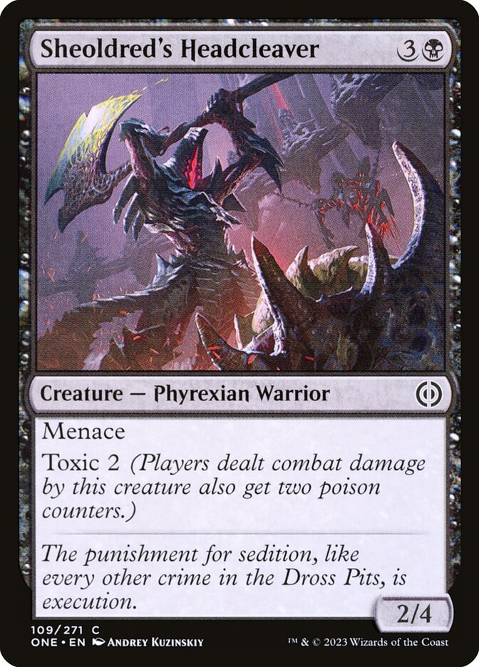 Racha-cabeças de Sheoldred / Sheoldred's Headcleaver - Magic: The Gathering - MoxLand