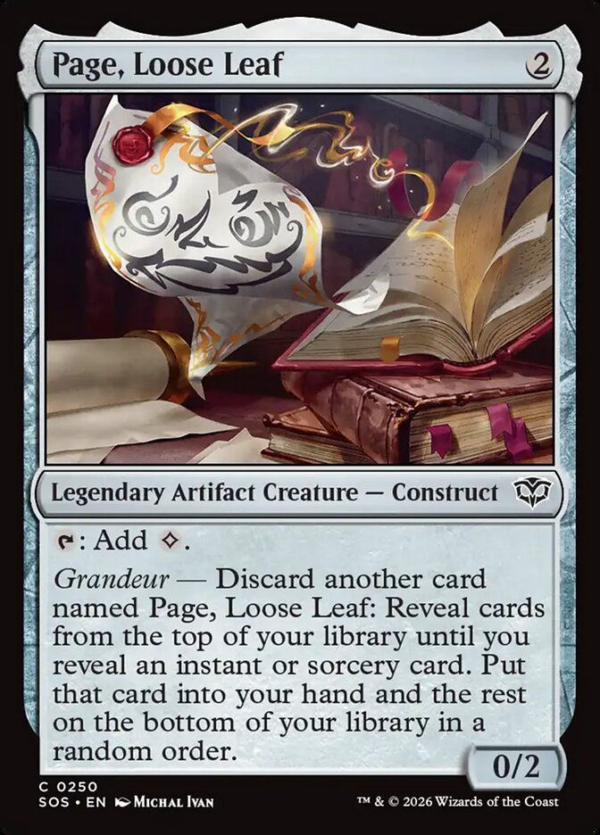 Page, Loose Leaf - Magic: The Gathering - MoxLand