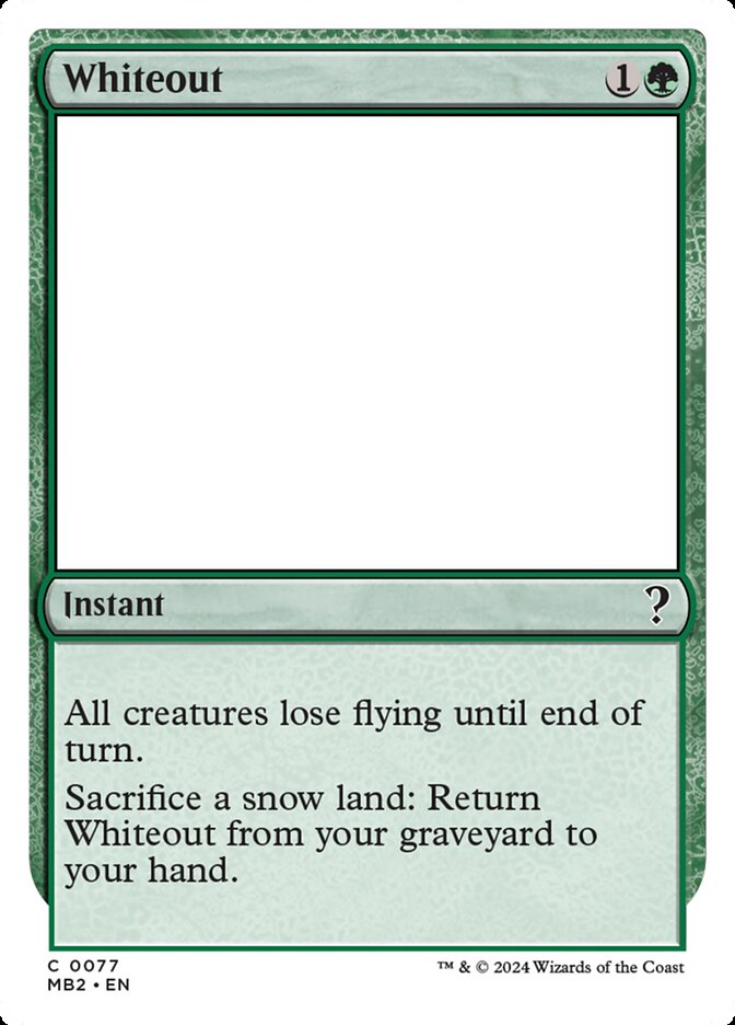 Nivoso / Whiteout - Magic: The Gathering - MoxLand