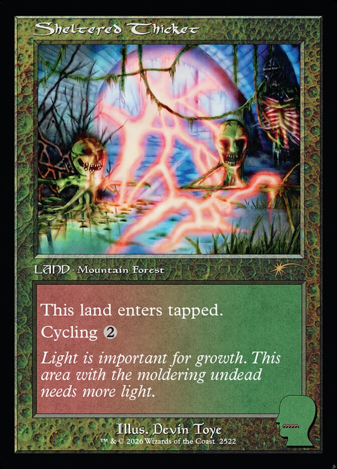 Arvoredo Resguardado / Sheltered Thicket - Magic: The Gathering - MoxLand