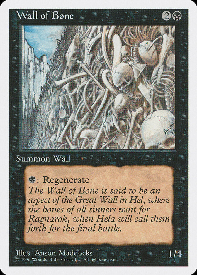 Barreira de Ossos / Wall of Bone - Magic: The Gathering - MoxLand