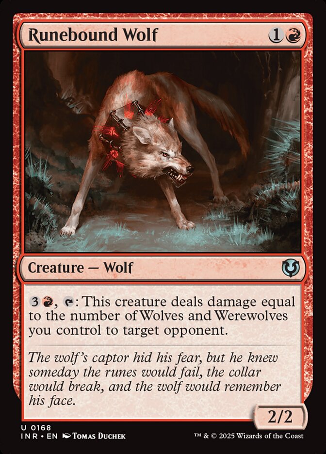 Lobo da Coleira Rúnica / Runebound Wolf - Magic: The Gathering - MoxLand