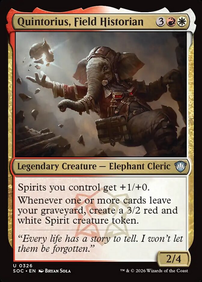 Quintorius, Historiador de Campo / Quintorius, Field Historian - Magic: The Gathering - MoxLand
