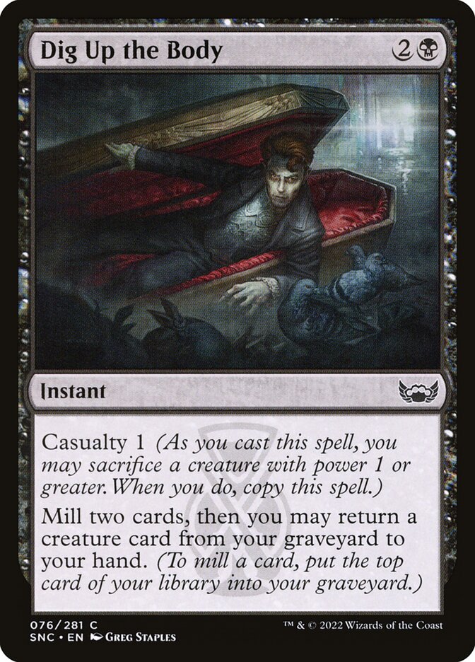 Desenterrar o Cadáver / Dig Up the Body - Magic: The Gathering - MoxLand