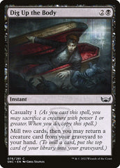 Desenterrar o Cadáver / Dig Up the Body - Magic: The Gathering - MoxLand