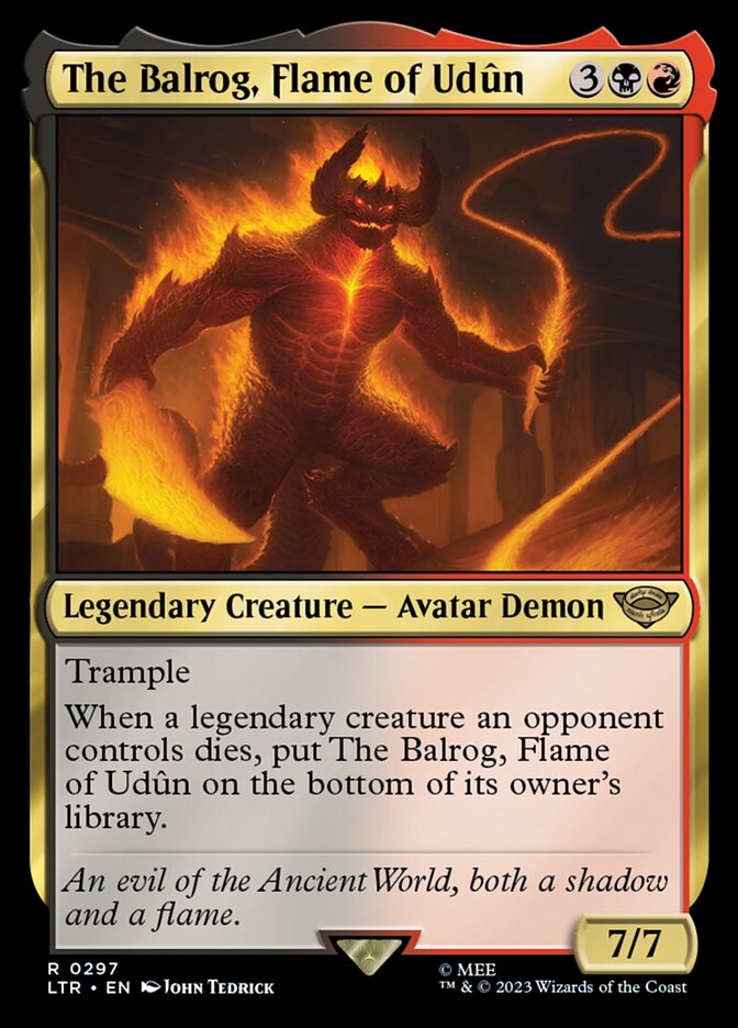 O Balrog, Chama de Udûn / The Balrog, Flame of Udûn - Magic: The Gathering - MoxLand