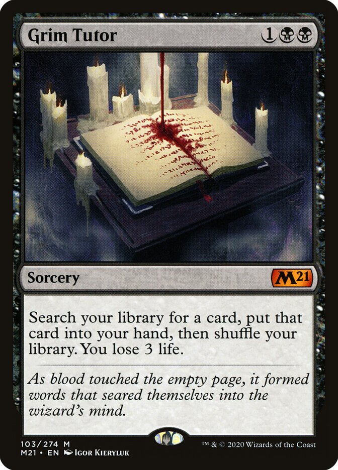 Tutor Sinistro / Grim Tutor - Magic: The Gathering - MoxLand