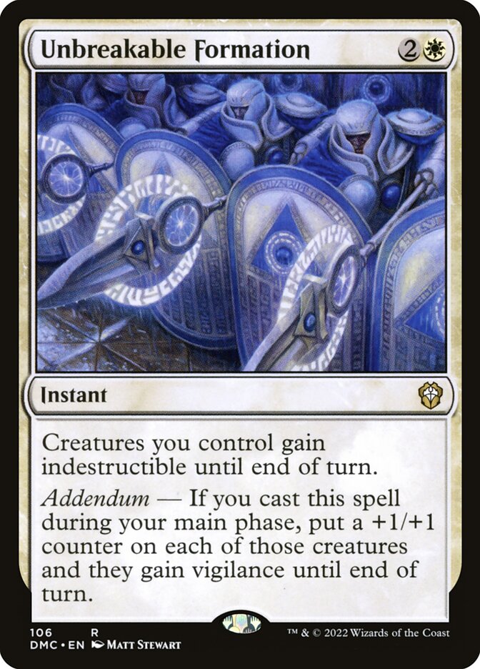 Formação Inquebrável / Unbreakable Formation - Magic: The Gathering - MoxLand