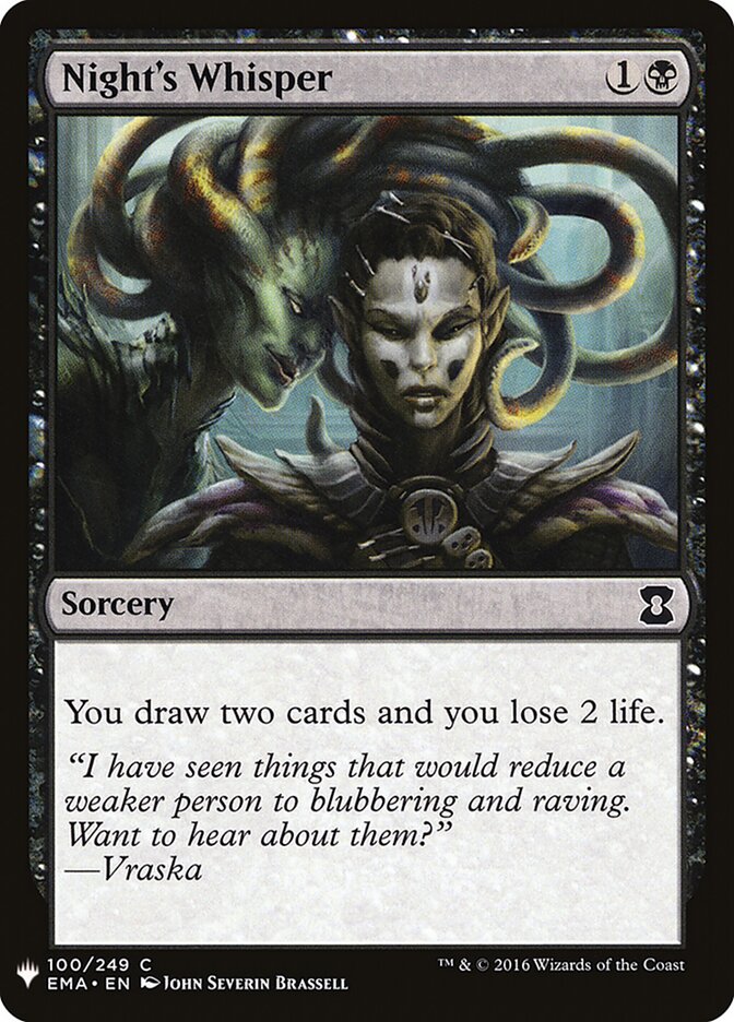 Sussurro da Noite / Night's Whisper - Magic: The Gathering - MoxLand