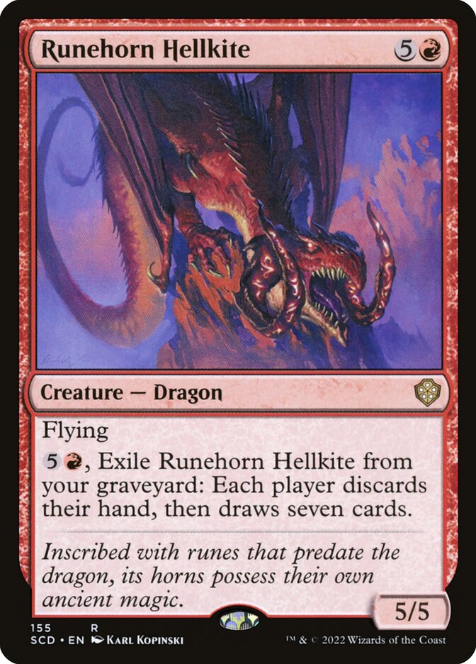 Dragão Avérneo Cornorúnico / Runehorn Hellkite - Magic: The Gathering - MoxLand