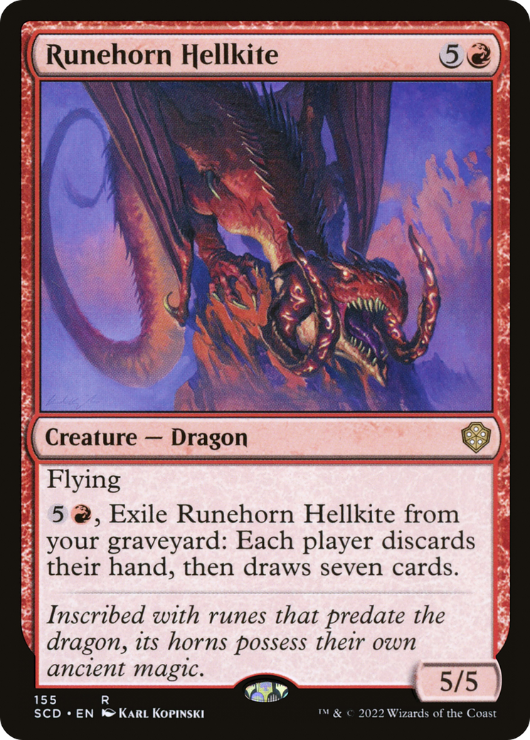 Dragão Avérneo Cornorúnico / Runehorn Hellkite - Magic: The Gathering - MoxLand