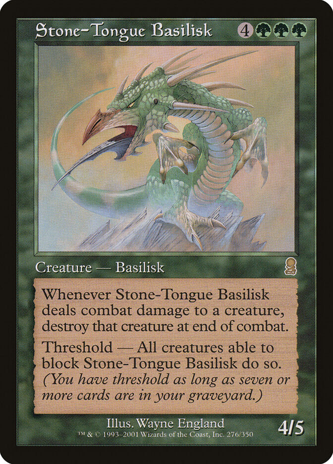 Basilisco Língua-de-Pedra / Stone-Tongue Basilisk - Magic: The Gathering - MoxLand