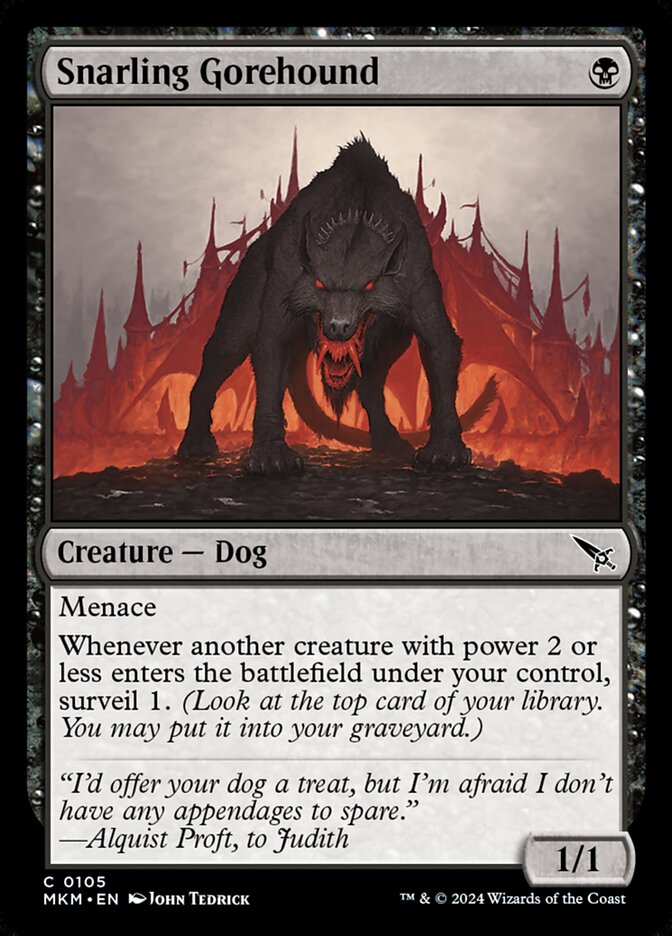Sabujo Estripador Rosnador / Snarling Gorehound - Magic: The Gathering - MoxLand