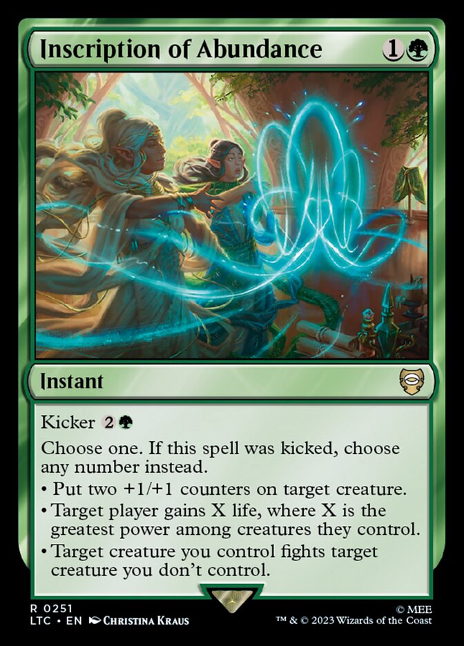 Epígrafe de Abundância / Inscription of Abundance - Magic: The Gathering - MoxLand
