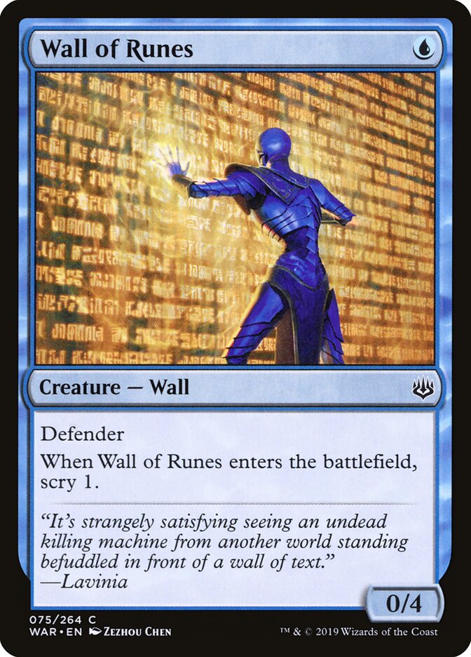 Barreira de Runas / Wall of Runes - Magic: The Gathering - MoxLand
