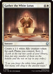 Reunião do Lótus Branco / Gather the White Lotus - Magic: The Gathering - MoxLand
