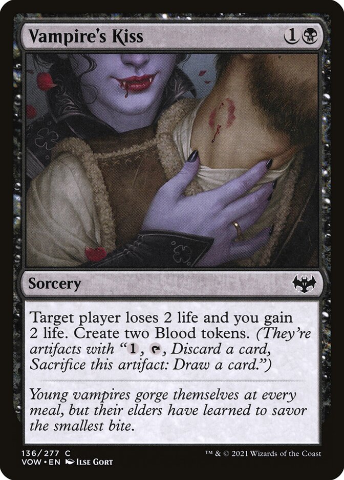 Beijo da Vampira / Vampire's Kiss - Magic: The Gathering - MoxLand