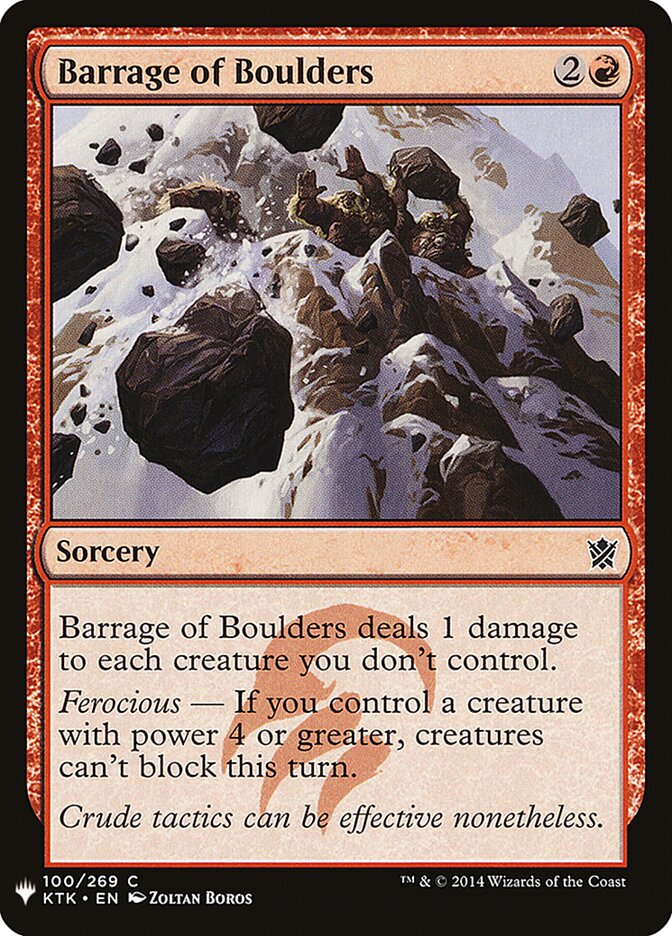 Barragem de Pedregulhos / Barrage of Boulders - Magic: The Gathering - MoxLand